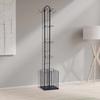 Iron Sports Ball Storage Rack, Black Modern Ball Holder Stand with 4 Basket Organizer, Free Standing Basketball Soccer Ball Cage
