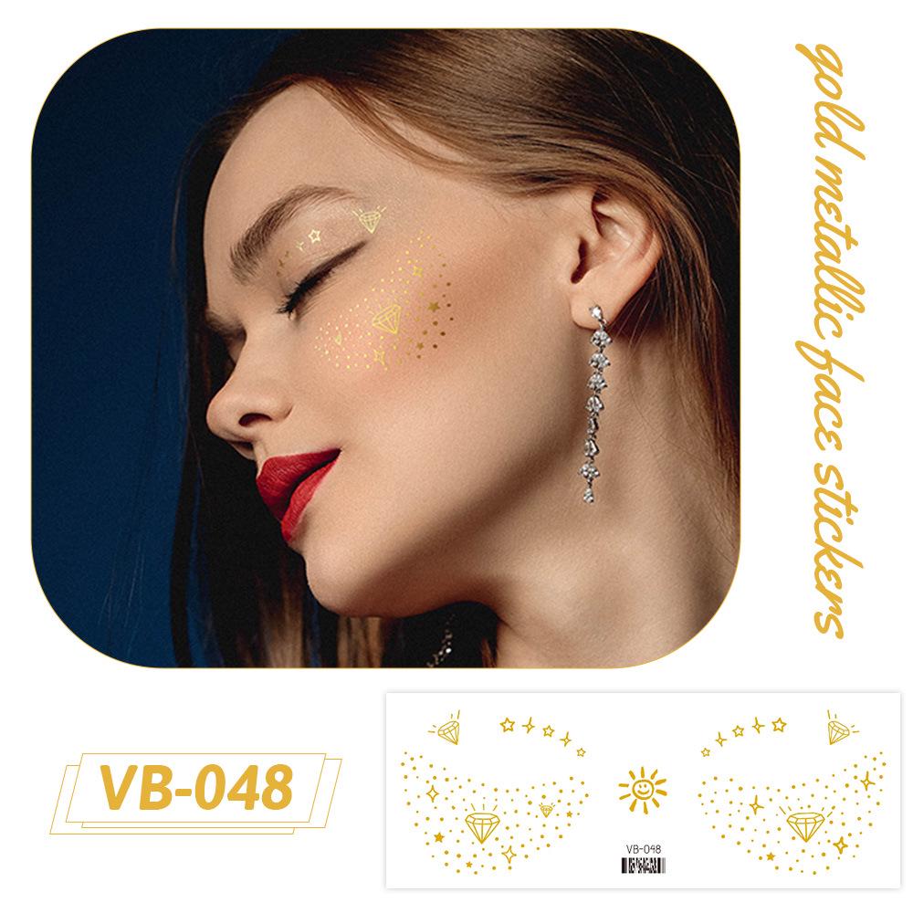 Ruikalong Gold Stamping Face Stickers: Freckle Style, Waterproof, Sweatproof, Eco-friendly