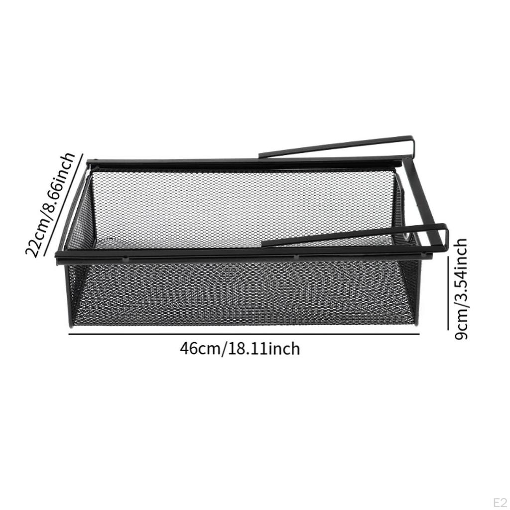 Drawer Slide Storage Rack Under Cabinet Hanging Drawer,Multipurpose,under Shelf Wire Basket for