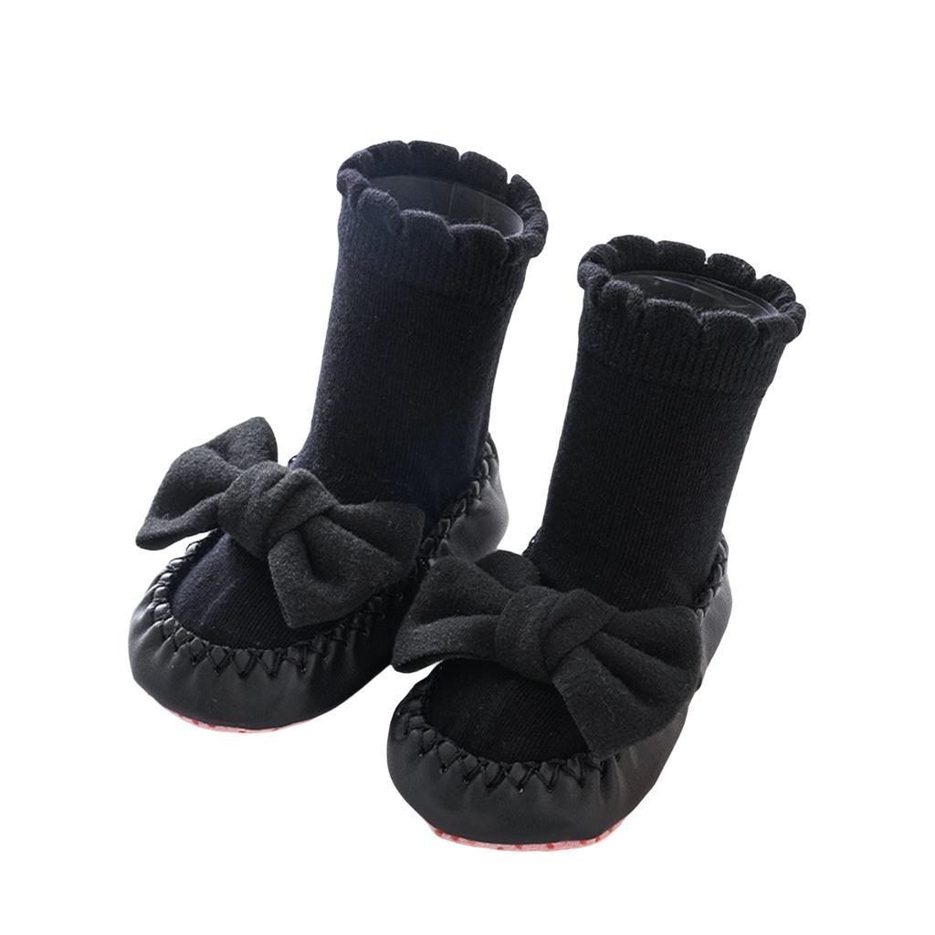 Pudcoco Infant Baby Girls Socks Shoes, Cute Bow Socks Non-slip Socks Soft Lightweight Floor Socks