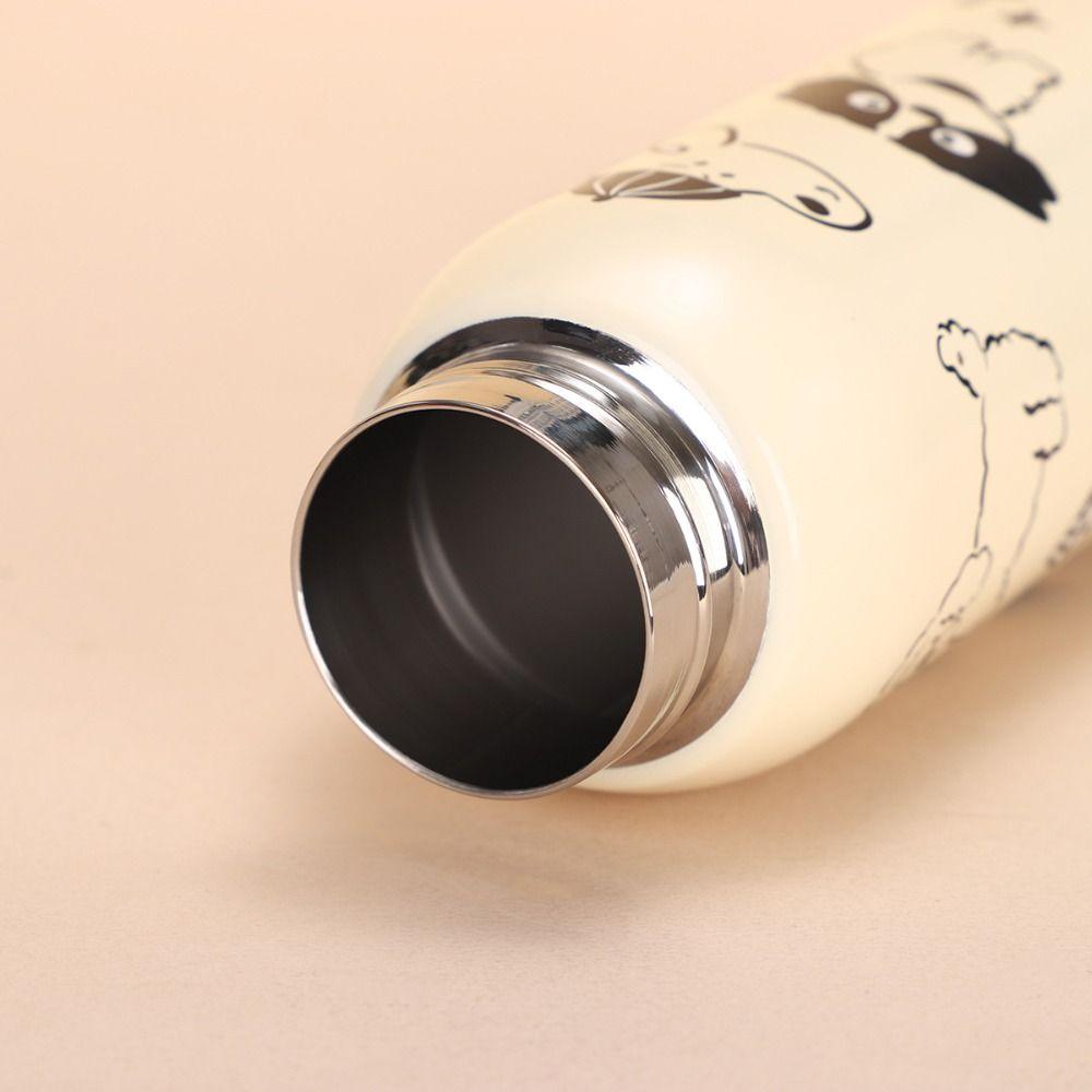 Cute 620ML Vacuum Cup Insulation Or Cooling with Straw Insulated Cup High-Capacity Thermal Water Bottle for Student Children