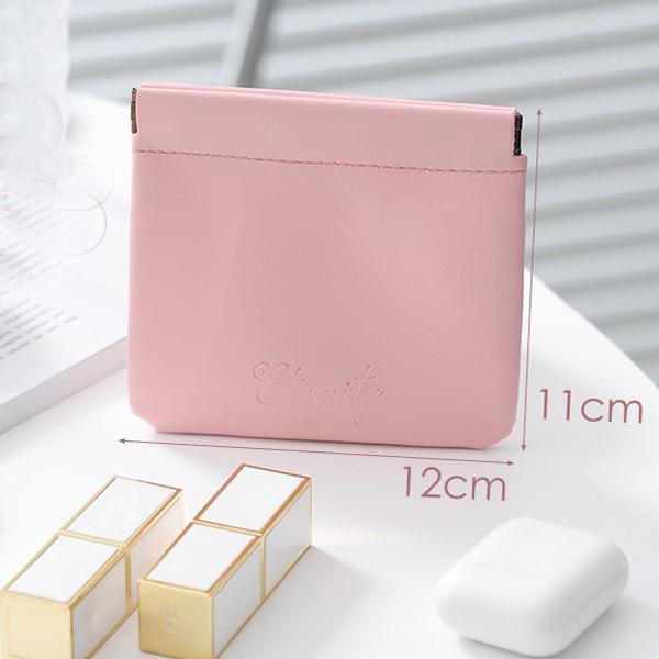 Compact PU Multipurpose Pouch: Lipstick, Coins, Jewelry, Earphones Storage.