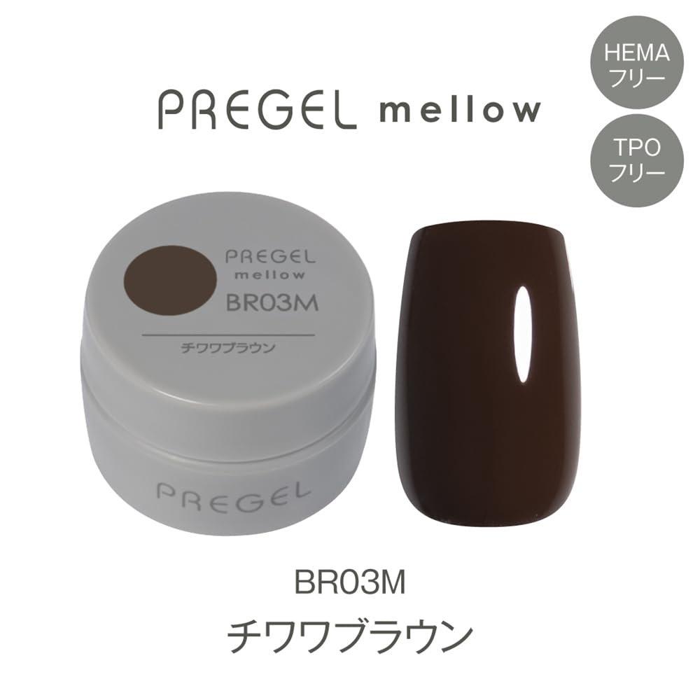 PREGEL mellow Chihuahua Brown Gel Nail Polish PG-MEBR03M 3g TPO-Free HEMA-Free Matte Color