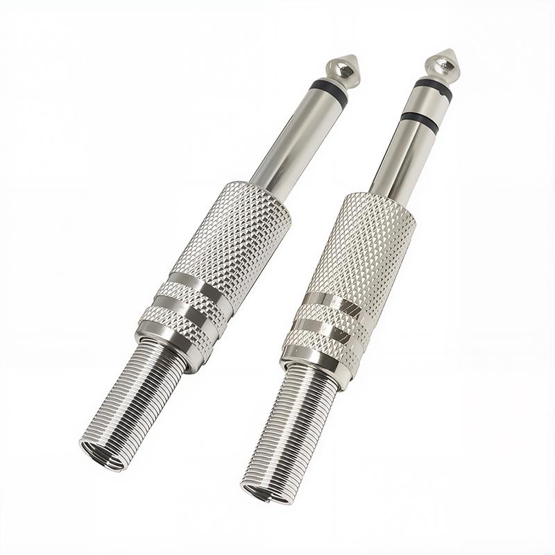 Audio Cable Microphone Accessories 6.35mm Mono Stereo Channel Amplifier Plug Adapter Connectors