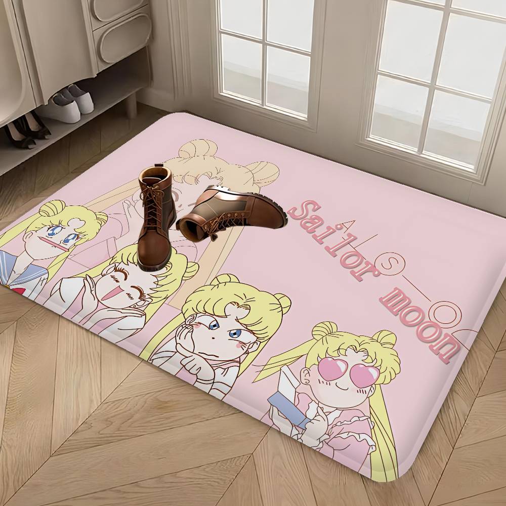 ANIME S-SAILOR-MOON Door Mat Washable Non-Slip Living Room Sofa Chairs Area Mat Kitchen Doormat Area Rug