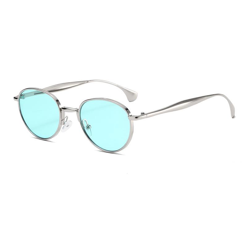 2025 Luxury Oval Metal Sunglasses - Unisex, High-End European & American Style, UV400 Protection