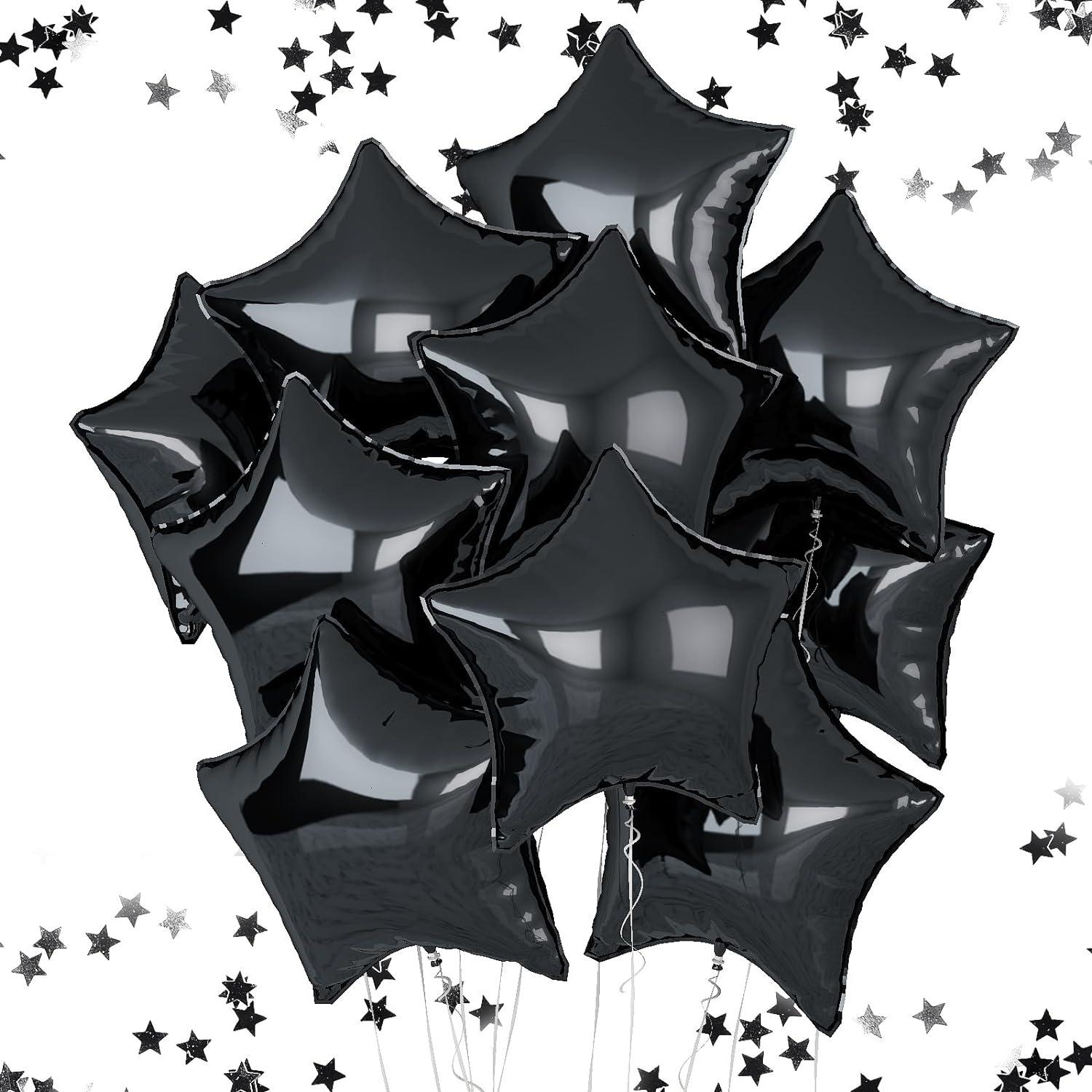 

Star Theme Five-Pointed Star Aluminum Film Balloon Set Birthday Party Interior Decoration Festival Event Arrangement Black