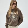 [mardimercredi] SWEATSHIRT FLOWERMARDI TAUPE IVORY