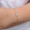Pulsera Dulce con Patrón de Unicornio y Rosas para Mujeres Niñas, Pulseras de Elefante de Acero Inoxidable Color Dorado, Lindo Regalo de Joyería