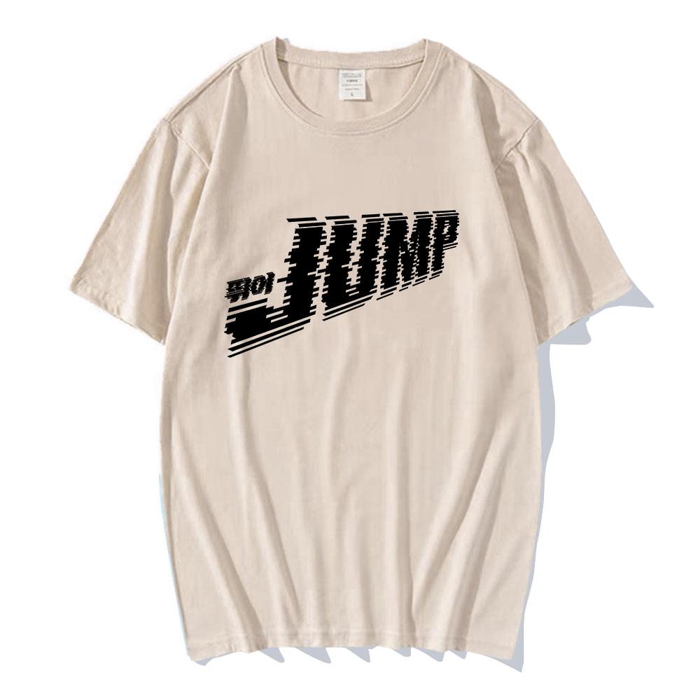 Skoč Jednobarevné tričko Módní Dívčí Kapelní trička Unisex Streetwear Ležérní Volné Krátký Rukáv Bavlněná Trička