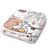 Bubu Dudu Throw Blanket for Couch Soft Cozy Plush Blanket Kawaill Couple Bears 50x60 Inches Multi-size Bedspread for All Seasons