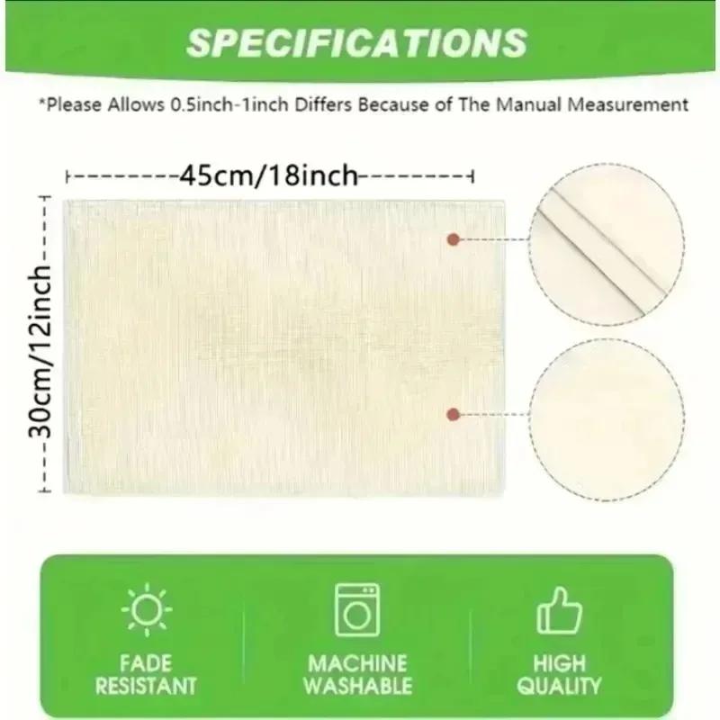 Monstera Design Linen Placemat Heat Resistant Dining Table Mats for Plant Lovers Horticultural Theme Tableware Mats Daily Use