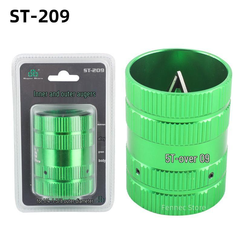 Copper Tube Burr Chamfering Tool ST-209: Internal/External Deburring and Air Conditioning Tube Scraper