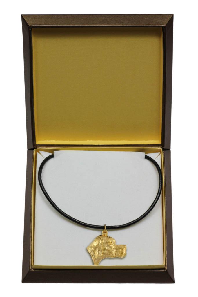 

English Pointer - Dog necklace in gift box, gold-plated pendant for dog fan, striking jewellery by Art-Dog