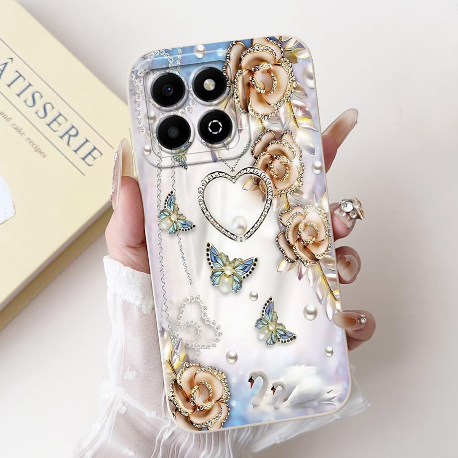 Case For Huawei Honor X6a X6b X6a Plus Phone Case For Honor X6 X6s 4G Soft Silicone Funda Women Fashion Flower Printed Cover