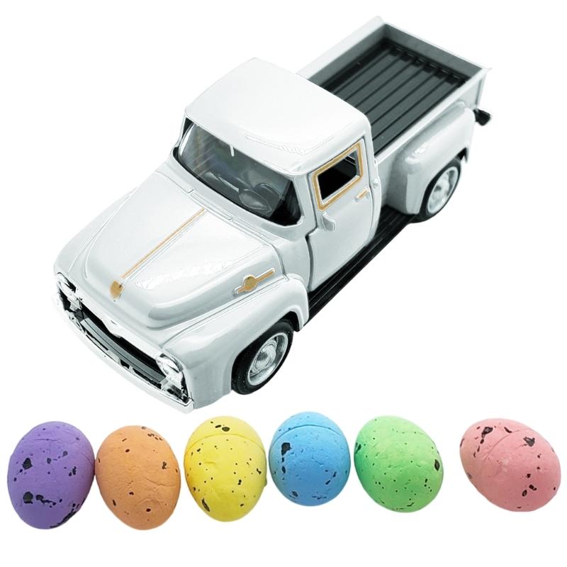 

Easter Metal Truck Decors with Eggs Table Decors Easter Metal Farm Pickup Truck Decors Table Centerpieces Home Office белый