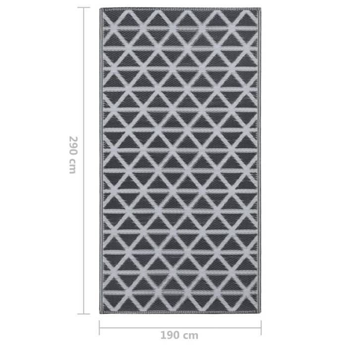 VidaXL Tapis d'extérieur Noir 190x290 cm PP