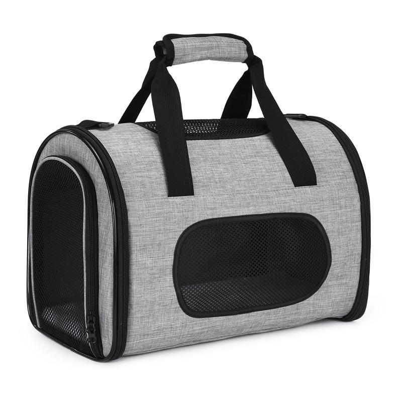 Outdoor Portable Folding Pet Travel Bag with Steel Wire Frame for Dogs and Cats