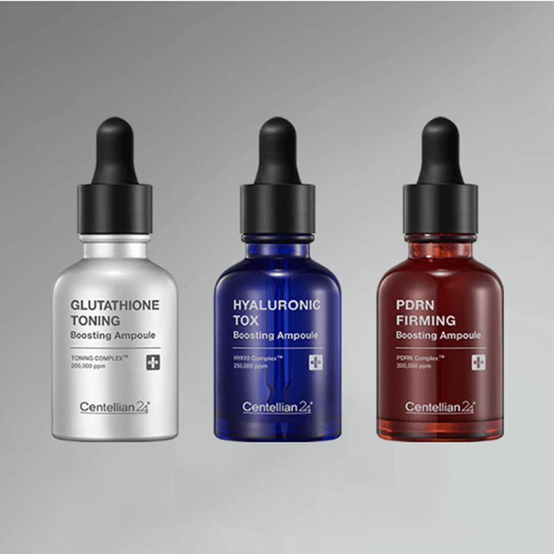 

Ampoule Set Boosting Ampoule 3-Type Set (PDRN / Glutathione / Hyaluronic Acid), Daily Multi-Care Glow Trio