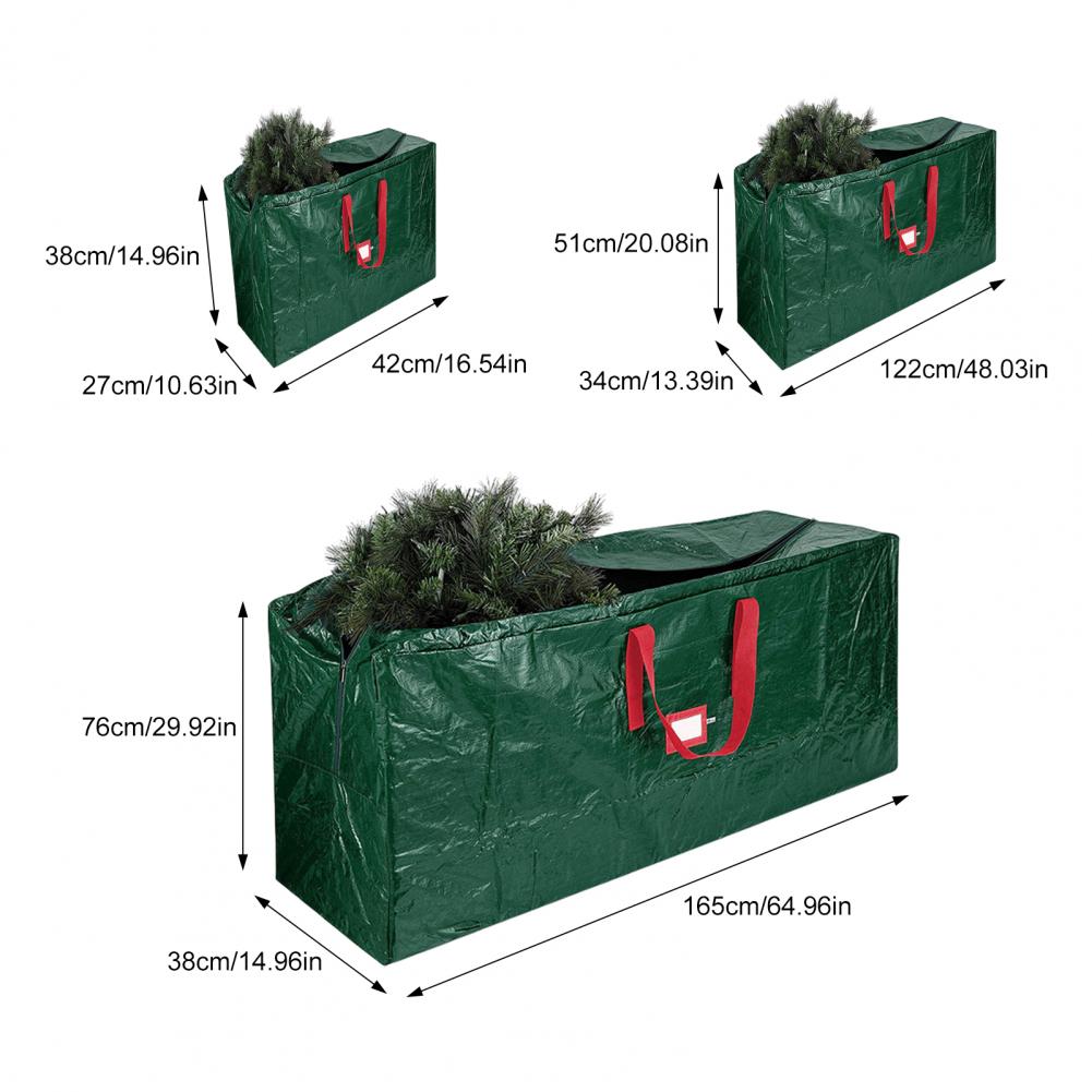 Christmas Decoration Storage Bag Waterproof Christmas Tree Storage Pouch Dustproof Thick Fabric Holiday Tree Storage Bags