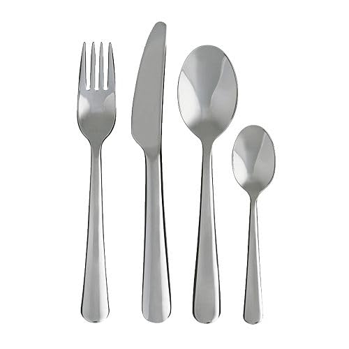 IKEA DRAGON 70177665 24-Piece Cutlery Set, Stainless Steel