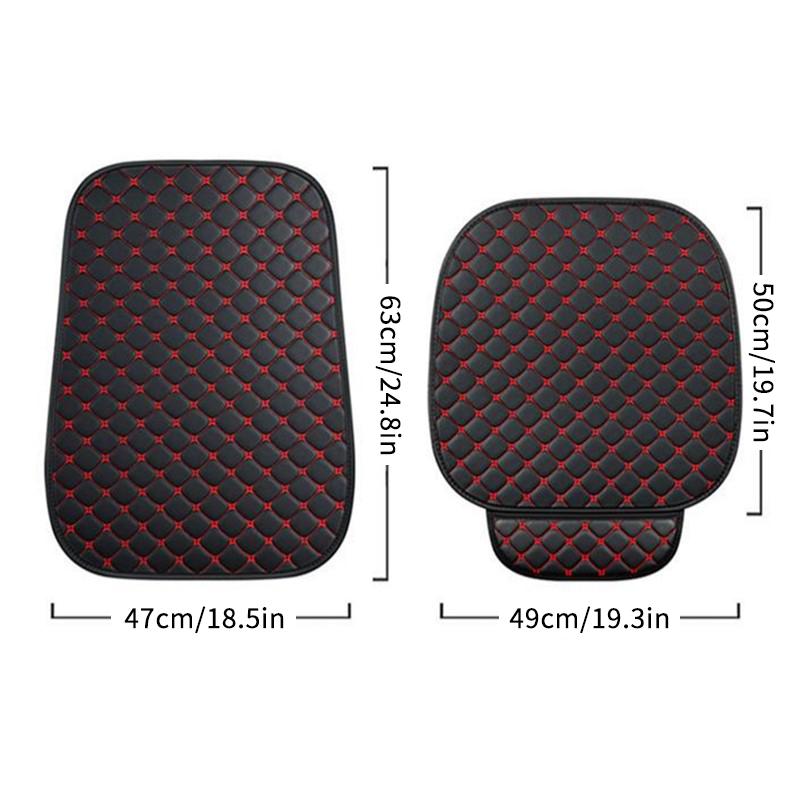 Pu Leather Car Seat Cover Universal Minimalism Soft Seat Cushion Protective Cover With Storage Pocket Car Interior Accessories