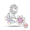 Charm Copper Fit 3Mm Original Bracelet Necklace Womens Bouquet & Butterfly Charm Bead Diy Fine Jewelry Gift New
