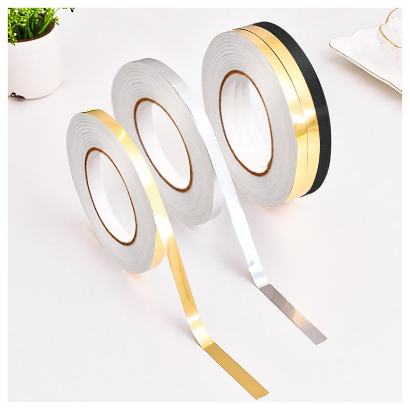 Selbstklebender Fliesenfugen-Sticker Wasserdicht Schimmelresistent Boden Wand Dekorationsband Gold Silber Schwarz PET Fugenfüller-Streifen für Küche Bad Schlafzimmer