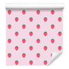 Strawberries and Daisies Wallpaper Powder Pink and Red 50x1000