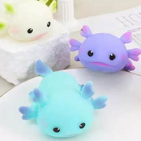 Mini Salamander Stress Ball Soft Stretchy Cartoon Salamander Anxiety Relief Toy Decompression Animal Fidget Toy