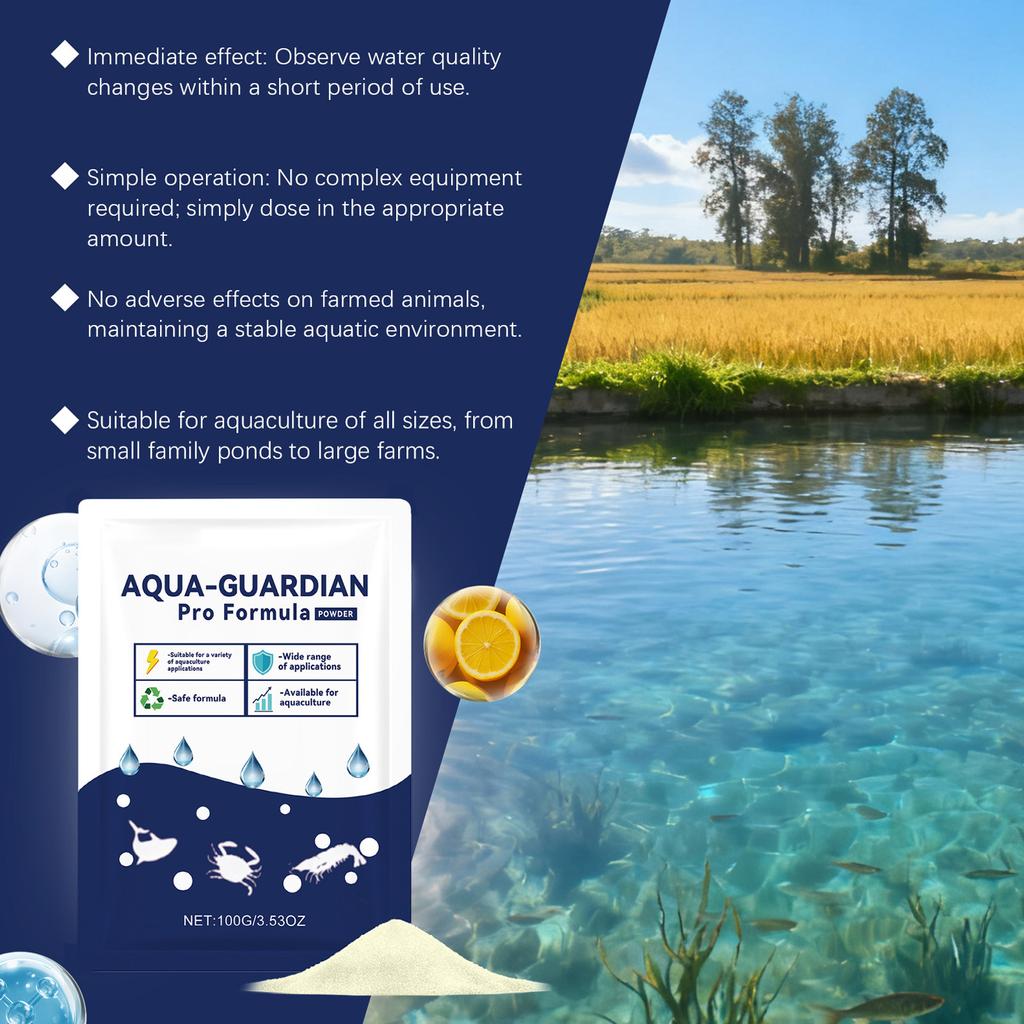 Kraftvolles Aquariumwasser-Reinigungspulver, Reinigende Wasserqualität, Klares und Lang anhaltendes Wasserreinigungs-Pflegepulver