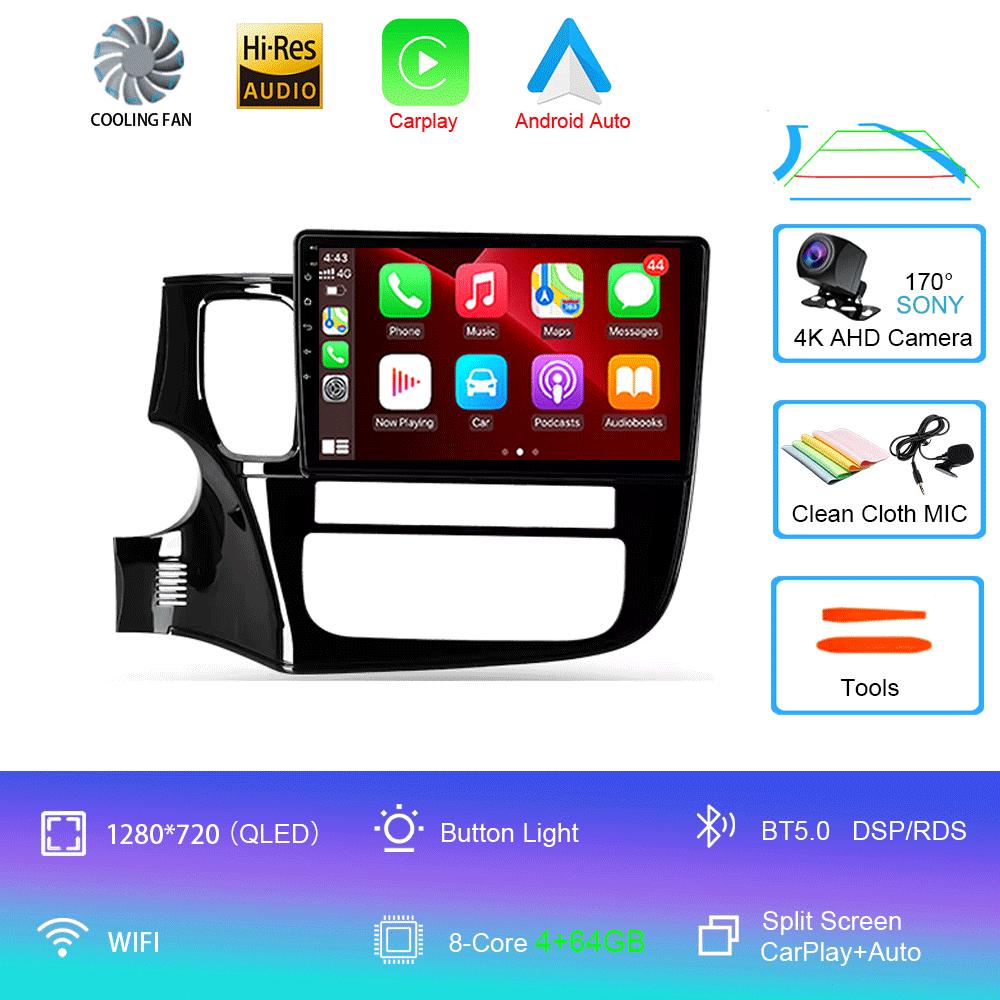 Car Radio Android 14 Carplay For Mitsubishi Outlander 3 GF0W GG0W 2012-2018 Multimedia Video Player Navigation Stereo GPS 2din