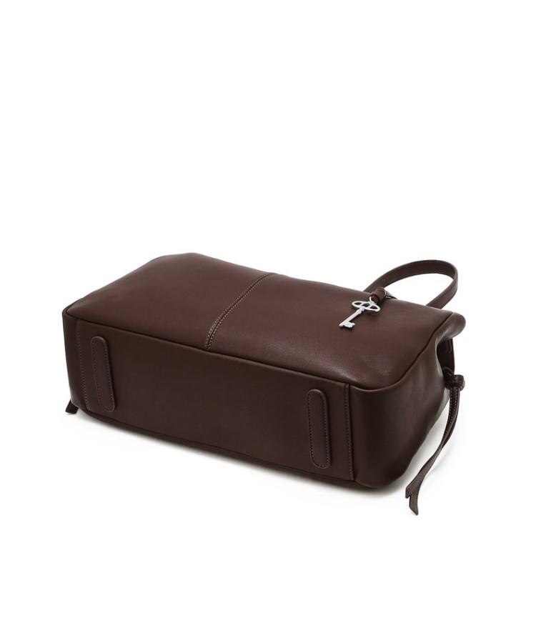 Athe Vanessabruno [Demain] Brick Burgundy Leather Deman Shoulder Bag L Aaba6F285D3