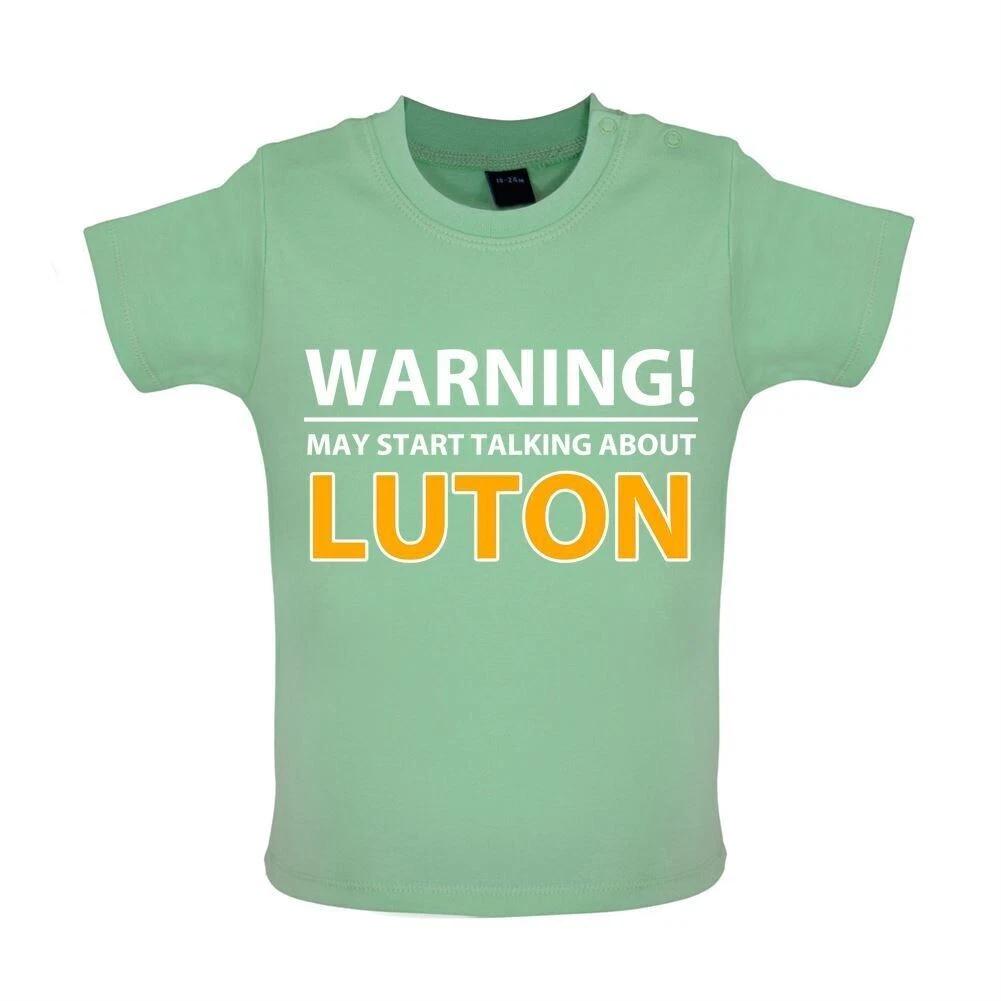 

Warning Talking About Luton - Baby T-Shirt / Babygrow - Love Hatters Fan Town FC 100