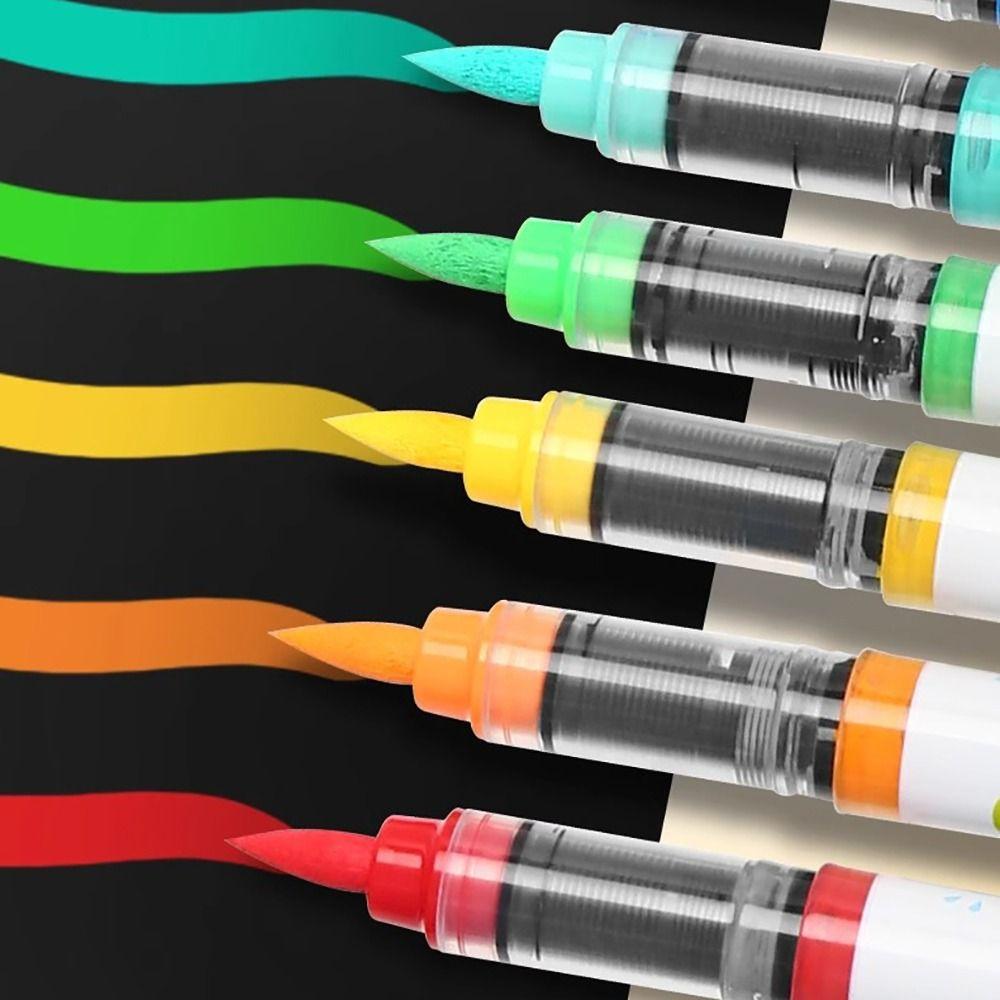 Soft Tip Acrylic Marker Straight Liquid Art Watercolor Pen Professional Colour Pen  Graffiti