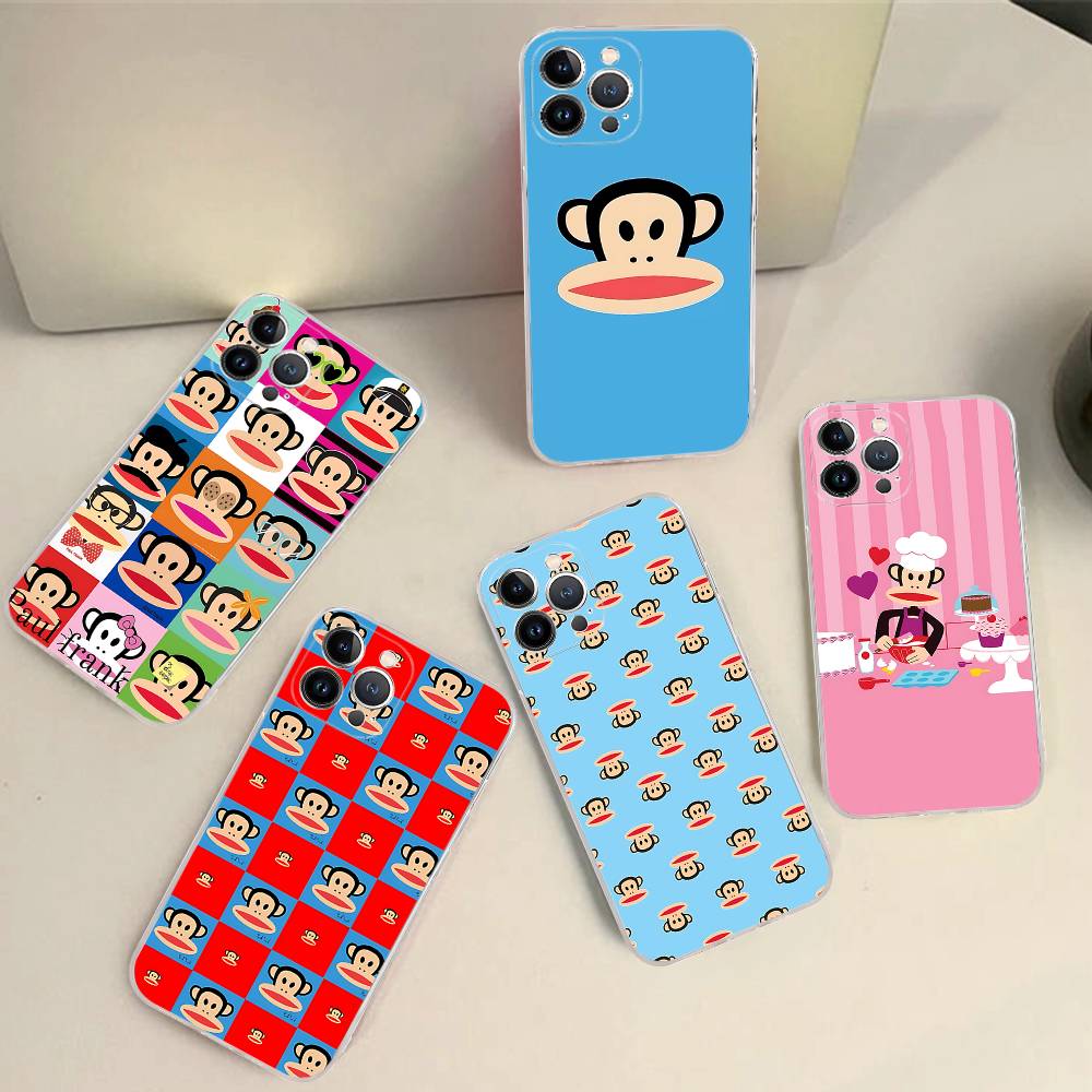 Fashion Logo P-Paul F-Frank For IPhone 17 16 15 14 13 12 Mini 11 Pro Max Transparent Case