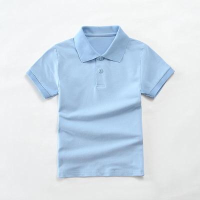 Kinder Poloshirt: Kurzärmelige Baumwolluniform für die Grundschule und Mittelschule - Weiß oder Blau
