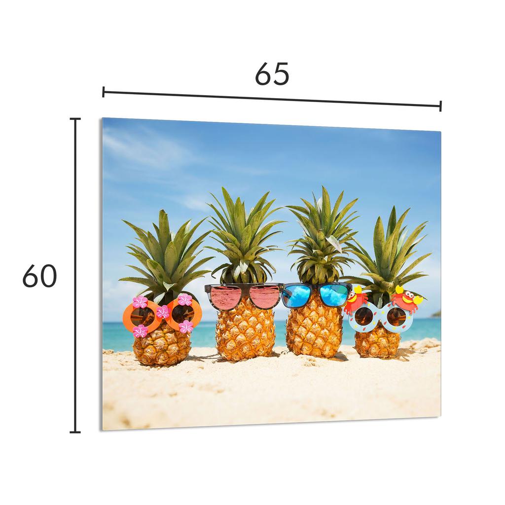 PANEL SZKLANY DO KUCHNI 65x60 Ananas
