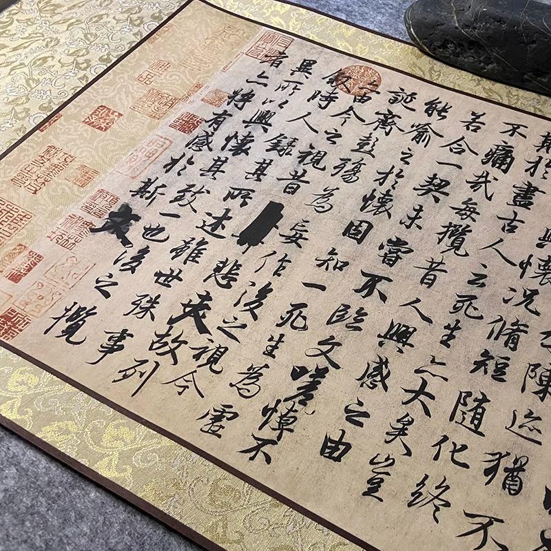 Wang Xizhi's Orchid Pavilion Preface Calligraphy Hanging Painting High Definition Spray Painting Scroll Decorative Painting