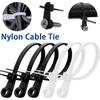 Screw Mount Cable Ties Set Nylon Heavy Duty Adjustable Self Locking Cord Zip Tie Screw Hole Wire Organizer Fastening Loop Straps