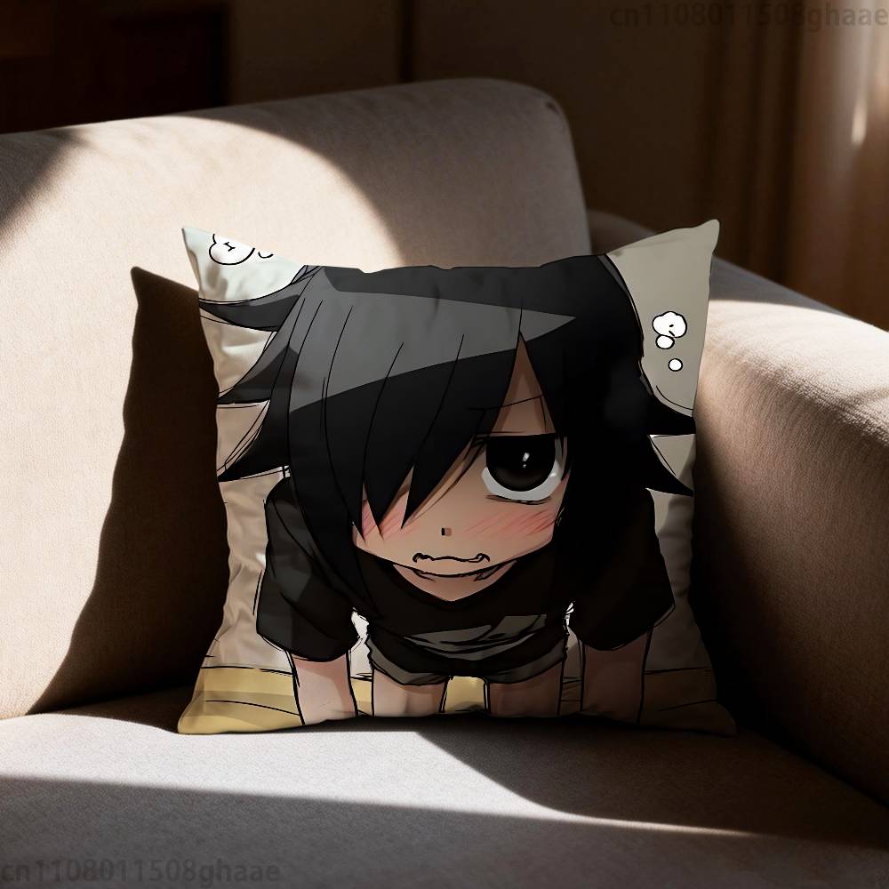 C-Character Tomoko Kuroki Pillowcase Casual Style Decoration, Suitable for Home Decoration (excluding Pillow Core)