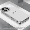 Minimalist black letter glass phone case suitable for iPhone 17 16 15 14 13 12 11 Pro Max Plus shockproof back cover