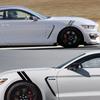 Car Double Bar Hood Fender Hash Mark Side For Ford Mustang GT500 GT350 GT Auto Graphics Stripes Sport Vinyl Decor Decal Kit
