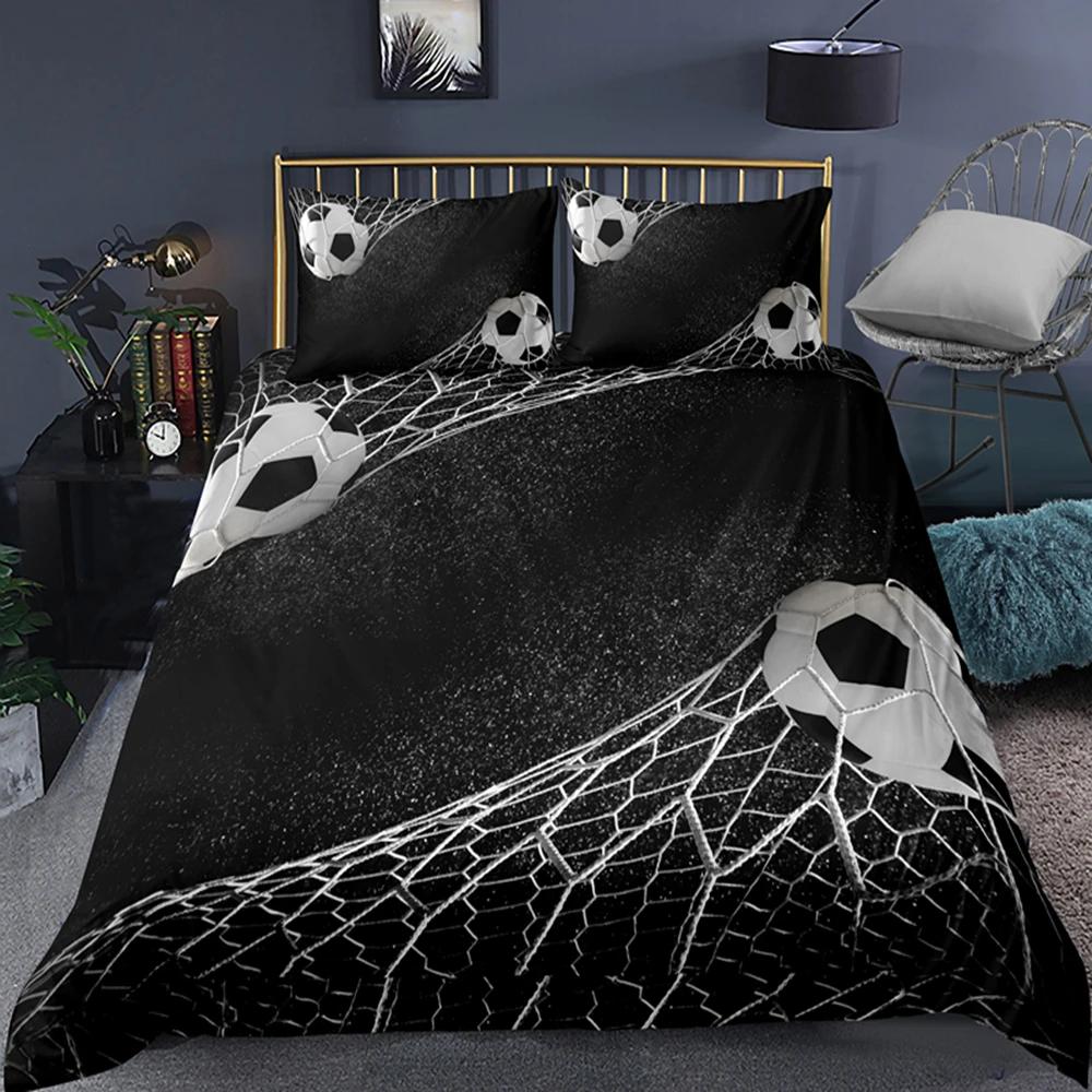 Football Bedding Set Printing Pillowcase Quilt Cover Soccert Duvet Covers Home Textiles Queen King Size Bed for Kids Teens Men
