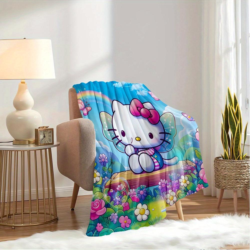 1pc Hello Kitty Fairy Wings Blanket - Home Decor, Universal, Cozy, Machine Washable, Perfect for Everyone, Perfect Gift for All Family, Avai