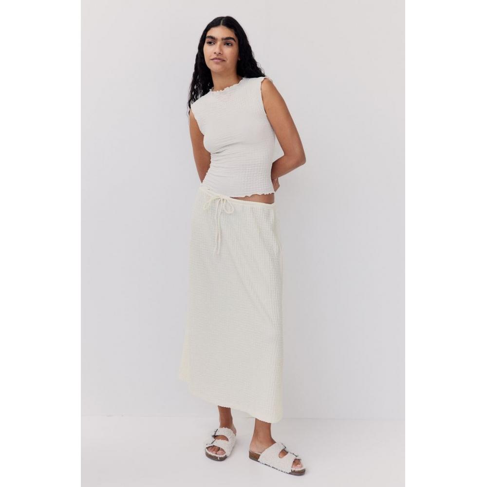 

Юбка из фактурного джерси HM кремового цвета