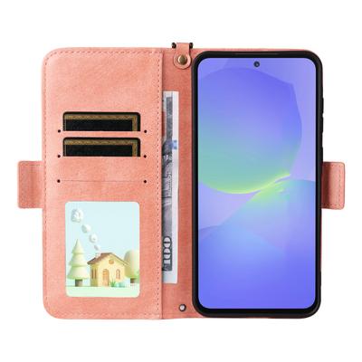 For Samsung Galaxy A56 5G Leather Case Magnetic Closure Wallet Stand Phone Cover with Crossbody Strap