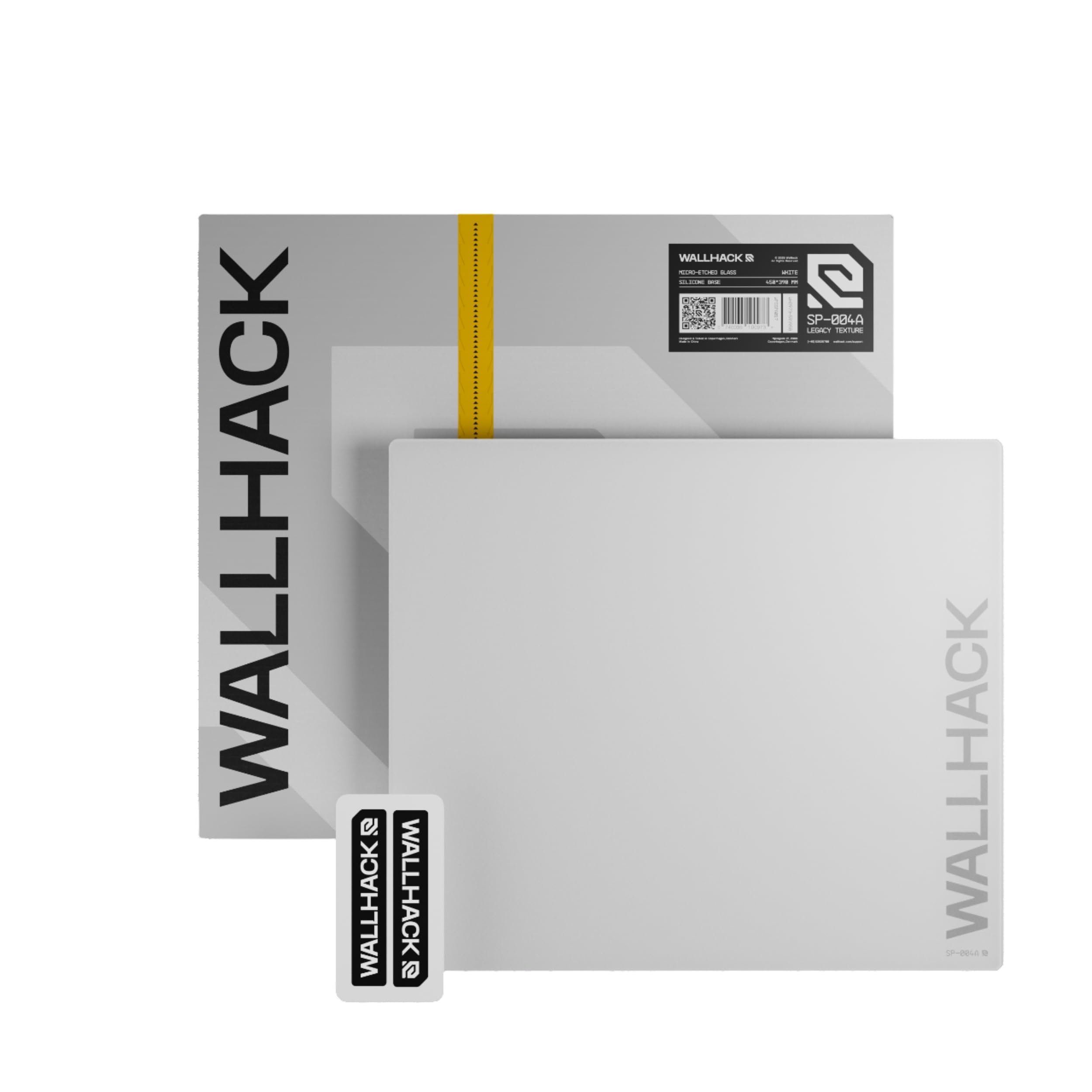 Wallhack SP-004A Стеклянный игровой коврик для мыши 4-го поколения Микротравление Ультрабыстрое скольжение Прочное закаленное стекло 390 x 450 мм Средний Белый