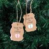 50PCS Thank You For Coming Baby Shower Hanging Tags Feeding Bottle Feet Pattern Packing Labels Christening Party Supplies Gift