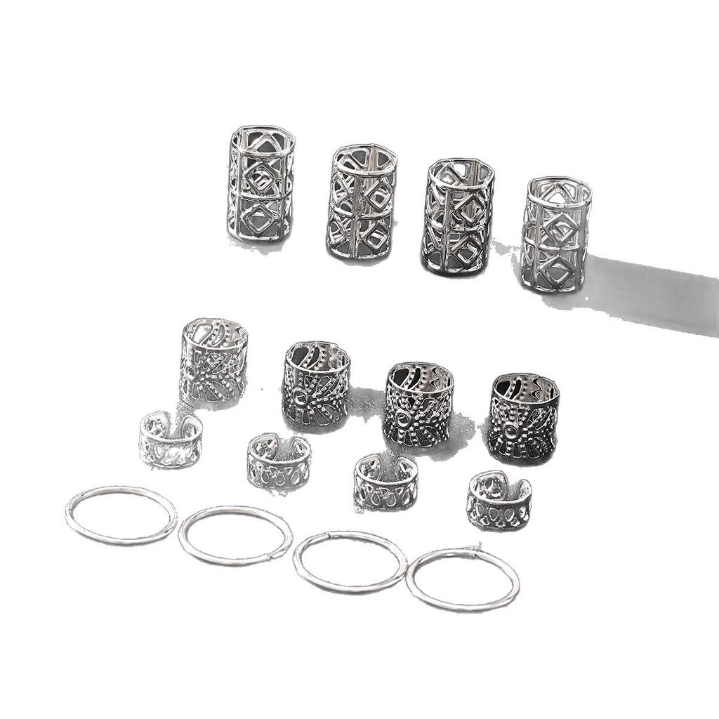 Pcs Europe and America TEA SHEIN Popular DIY Wig Dreadlocks Jewelry Accessories Hollow Braids Hair Extension Ring Buckle